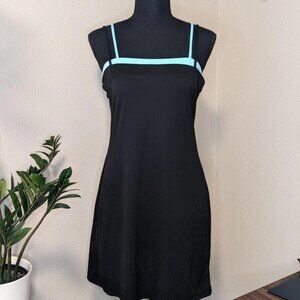 XOXO‎ 90s Vintage Black & Teal Sheath Dress
